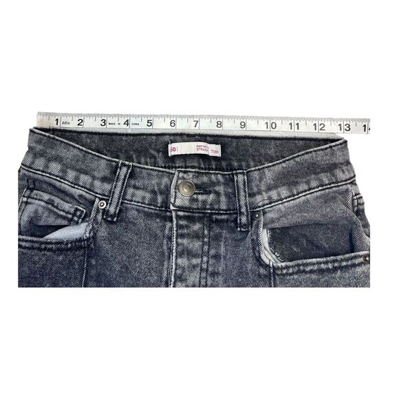 SO Super High Rise Straight Jeans Women's 7/28W Gray Denim Pockets Ankle Slits - Picture 5 of 6